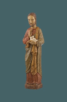 Saint Joseph Of Doves - Ocher / Green - 35 Cm