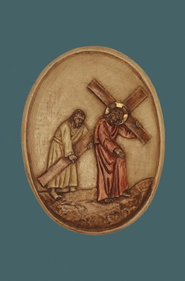 Simón De Cirene Ayuda A Jesús - Medallon -...