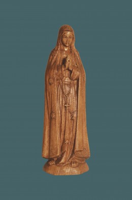 Our Lady Of Fatima - Natural Wood - 15 Cm