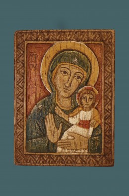 Virgen Maria Mamá - Bajo Relieve (Copto) -...