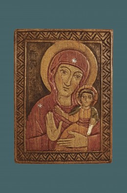 Virgen Maria Mamá - Bajo Relieve (Copto) -...