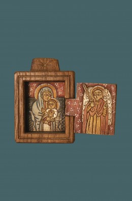 Our Lady And Child Diptych (Coptic) - Blue...