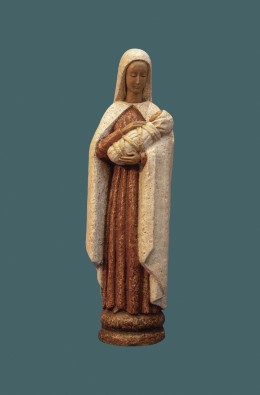Our Lady And Holy Child - Ocher / White -...