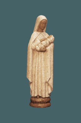 Our Lady And Holy Child - White - 30 Cm