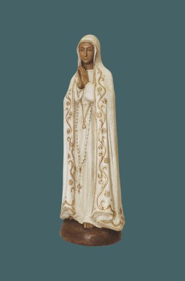 Our Lady Of Fatima - White / Golden - 58 Cm