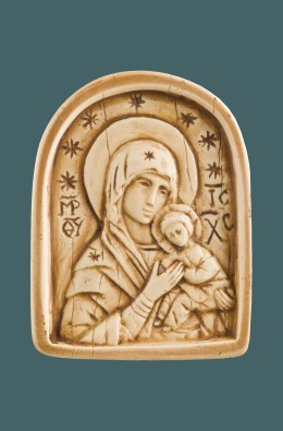 Our Lady Of Tenderness - Ivory Resin - 5 Cm