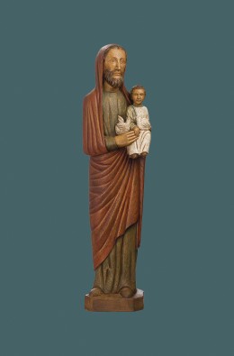 Saint Joseph The Holy Child And  Doves -...