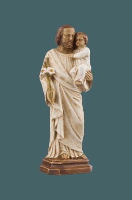 Saint Joseph With Holy Child - White - 11 Cm