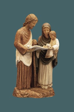Holy Family Holding The Book - Blue /...