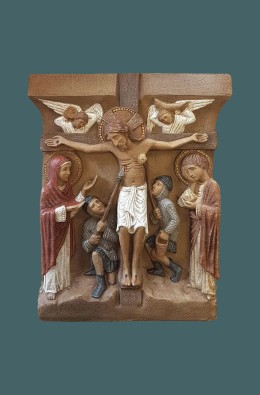 Crucificação (Românica) - Policromado - 36 Cm