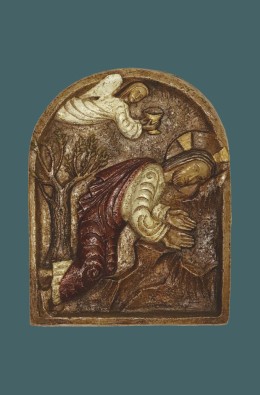 The Agony - Low Relief - Brown - 22 Cm