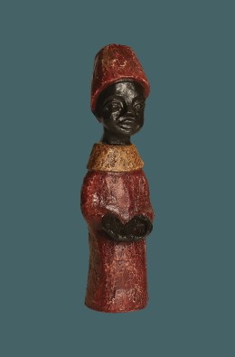 African Wise King - Red / Ocher - 16 Cm