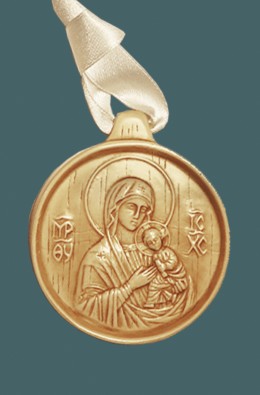Crib Medal - Ivory Resin - 7,5 Cm