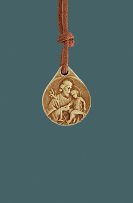 Saint Joseph Medal - Ivory Resin - 2,4 Cm