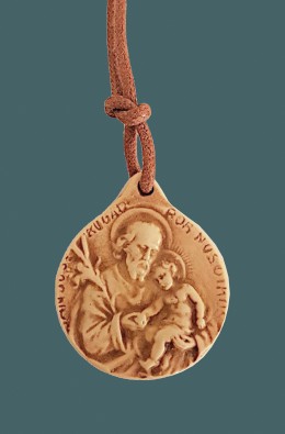 Saint Joseph Medal - Ivory Resin - 3 Cm