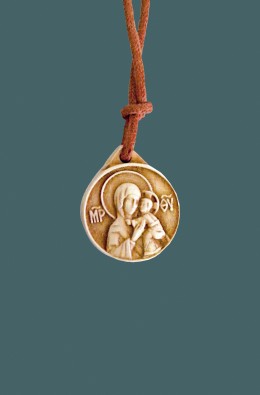 Medal Our Lady - Ivory Resin - 2,5 Cm