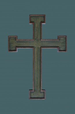 Cruz Do Cristo Padre De 20 Cm - Verde - 33 Cm