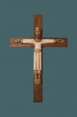 Cristo Padre Com Cruz - Branco - 11 / 19 Cm