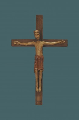 Cristo Romano Con Cruz - Rojo - 20 / 33 Cm