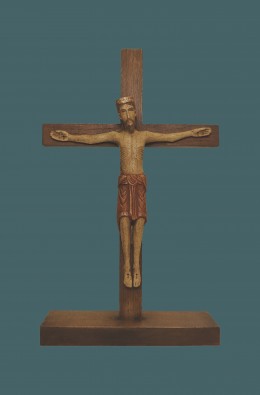 Cristo Romano Com Cruz E Base - Bordeaux -...