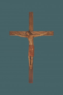 Cristo Rhénan Con Cruz - Rojo - 21 / 42 Cm