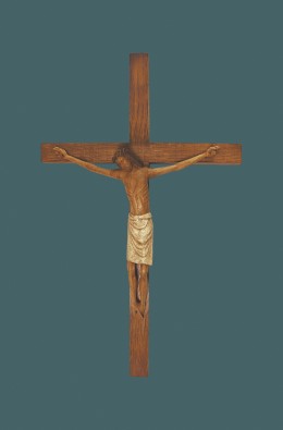 Christ Rhénan With Cross - White - 21 / 42 Cm