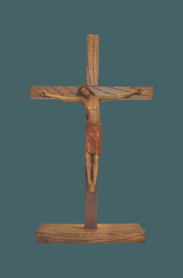 Christ Rhénan With Cross And Base - Red -...