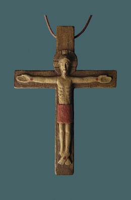 Christ In Relief Embossed On The Cross...