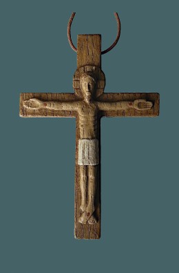 Christ In Relief Embossed On The Cross...