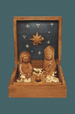 Nativity Scene 3 Figures - With Wood Case...