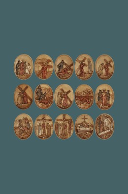 Via Crucis (complete) - Medallion - 13 Cm