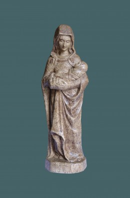 Our Lady Of Autun - Natural Wood - 14 Cm