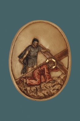 Jesús Cae Por 1ª. Vez - Medallón - 13 Cm