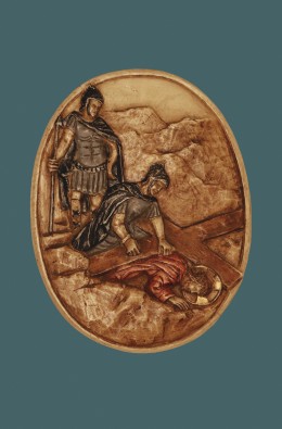 Jesús Cae Por Segunda Vez - Medallon - 13 Cm