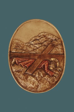 Jesús Cae Por Tercera Vez - Medallon - 13 Cm