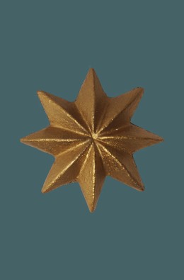 Estrela Pequena (madeira Dourada) - 6 Cm