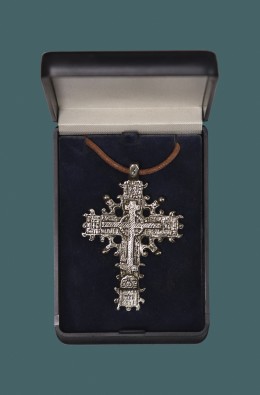 Cruz Copta - Metal Plateado - 5 Cm