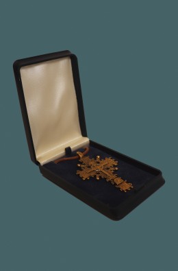 Coptic Cross - Golden Metal - 5 Cm